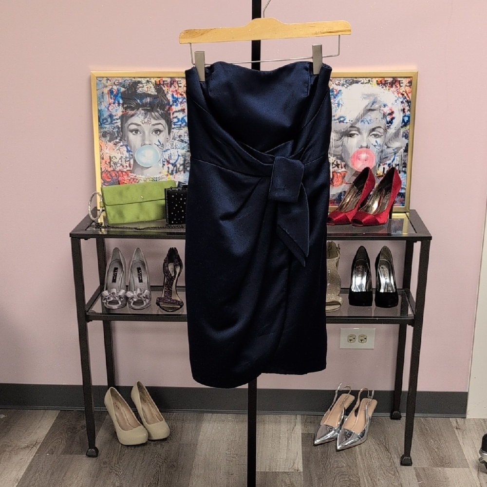 Alfred Angelo Midnight Blue Strapless Dress